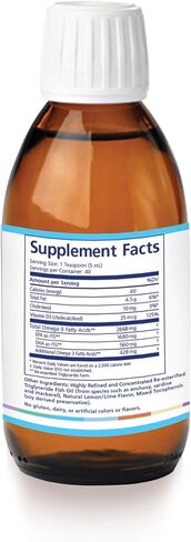 PRN DE Omega Benefits Liquid - Advanced Support for Eye Dryness - 2240mg of EPA & DHA Supplement in Re-esterfied Triglyceride Form or RTG - Promote Healthy Eyes with Omega-3 Fish Oil - 60 Day Supply in Kuwait