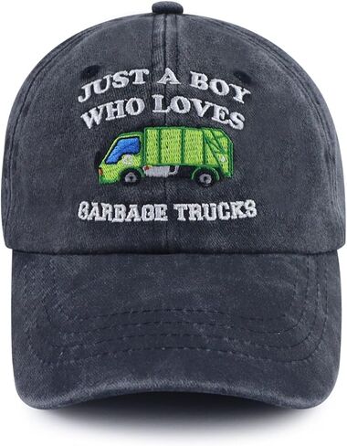 Garbage Trucks Hats for Boy, Adjustable Embroidered Cotton Toddler Baseball Cap in Kuwait