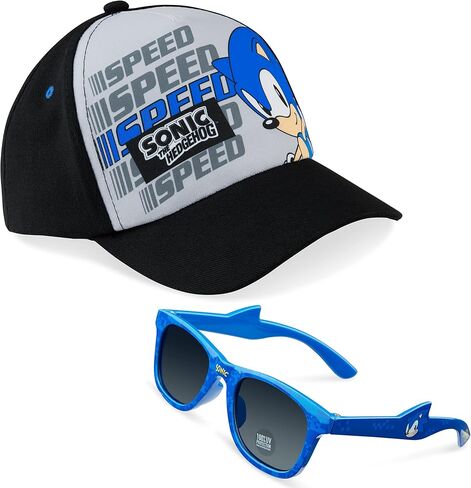 Sonic the Hedgehog Baseball Cap and Kids Sunglasses Summer Accessories String Strap Boys Cap 100 ٪ UV Protect in Saudi Arabia
