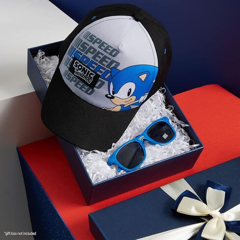 Sonic the Hedgehog Baseball Cap and Kids Sunglasses Summer Accessories String Strap Boys Cap 100 ٪ UV Protect in Saudi Arabia