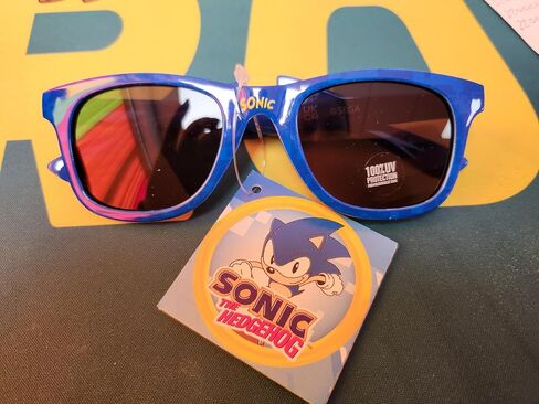 Sonic the Hedgehog Baseball Cap and Kids Sunglasses Summer Accessories String Strap Boys Cap 100 ٪ UV Protect in Saudi Arabia