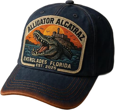 Alligator Alcatraz Law Enforcement Humor Hat, Alcatraz Alligator Cap, Alligators Gift for Men in Saudi Arabia