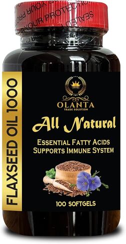 Cold-Pressed Flaxseed Oil 100 Softgels – Organic & Plant-Based – Omega Fatty Acids – Non-GMO – Vegan Capsules – USA Made – 100 Count in Saudi Arabia