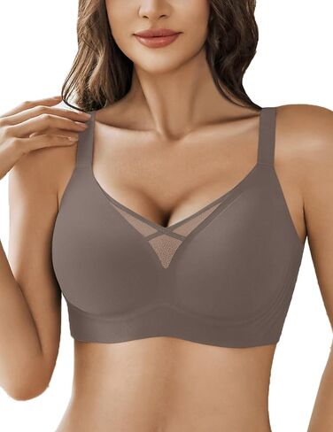حمالات أفيدلوف اللاسلكية للنساء لا underwire v mesh bralette بسلاسة صدرية مريحة دفع تغطية كاملة كل يوم حمالات الصدر in Saudi Arabia