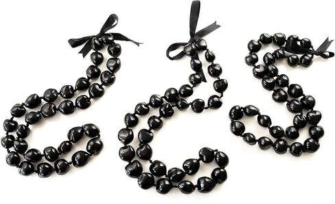 aloha outlet Black Kukui Lei Muled 3pack ، 6pack ، 10pack in Saudi Arabia