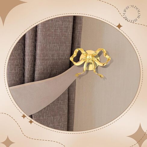 Blulu 2 PCS Metal Bow Stainbacks Holdbacks Qualed Bow Starting Starks Hold for Startains Alegant Gold Holds for Beed Room Bed Room Office Home in Saudi Arabia