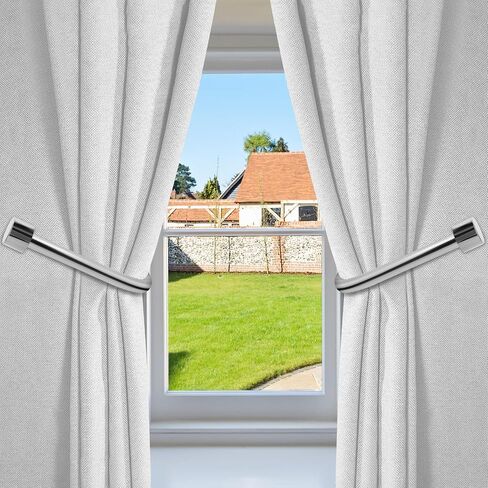 Minimalist Curtain Holdbacks 2pcs, Cast Iron Solid Heavy Duty Metal Curtain Tieback Side Holders for Wall, Matte Black Curtain Tie Hook Pull Backs for Drapes Window Home Decoration in Saudi Arabia
