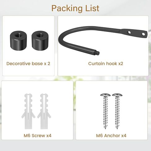 Minimalist Curtain Holdbacks 2pcs, Cast Iron Solid Heavy Duty Metal Curtain Tieback Side Holders for Wall, Matte Black Curtain Tie Hook Pull Backs for Drapes Window Home Decoration in Saudi Arabia