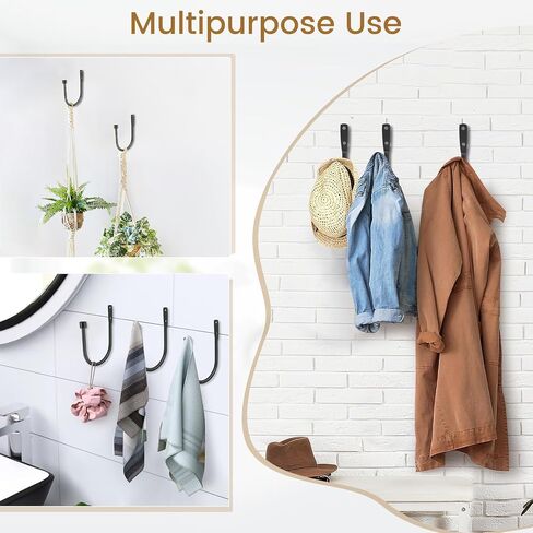 Minimalist Curtain Holdbacks 2pcs, Cast Iron Solid Heavy Duty Metal Curtain Tieback Side Holders for Wall, Matte Black Curtain Tie Hook Pull Backs for Drapes Window Home Decoration in Saudi Arabia