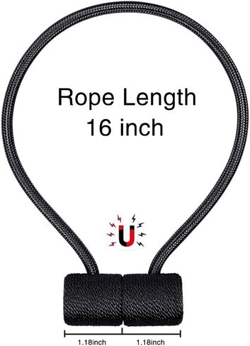 2pcs Magnetic Curtain Tiebacks,Strong Magnetic Window Curtain Tiebacks Clips Decorative Rope Holdbacks Drapery Curtain Tie Backs Weave Holder for Window Draperies Hold Curtains Drape Ties Backs in Saudi Arabia