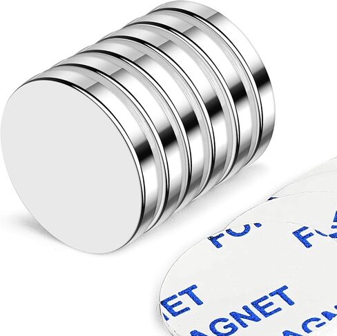 MIKEDE Neodymium Magnets, 30 PCS Strong Fridge Magnets Heavy Duty for Carft, Epoxy Coating Rare Earth Small Magnets with Double-Sided Adhesive Backing for Craft, Whiteboard, DIY, Science - 0.78x0.18in in Saudi Arabia