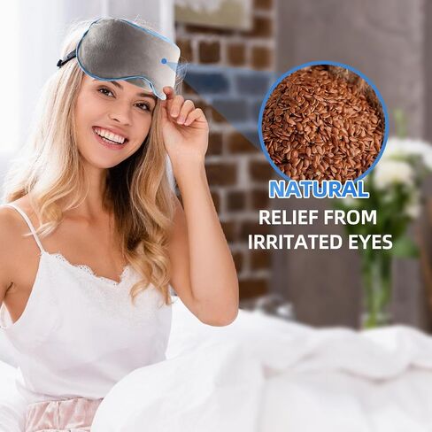 Heated Masks for Dry Eyes, Warm Compress Moist Heat for Blepharitis & Stye Eye Treatment, Microwave Activated Heating Pad, Lavender Sleep Mask in Saudi Arabia