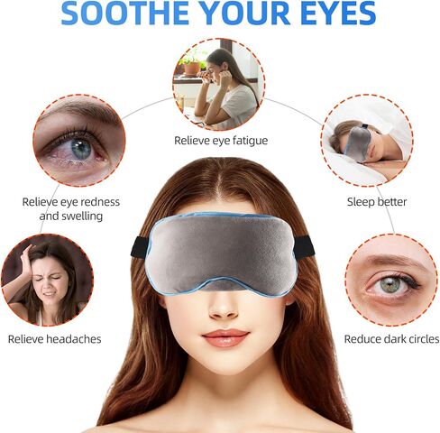 Heated Masks for Dry Eyes, Warm Compress Moist Heat for Blepharitis & Stye Eye Treatment, Microwave Activated Heating Pad, Lavender Sleep Mask in Saudi Arabia