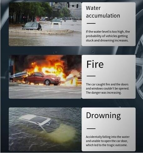 4 مساءً أداة الهروب من سيارة هامر هامر وقطعة حزام الأمان ، 2025 مكسور نافذة مطرقة الحياة in Kuwait