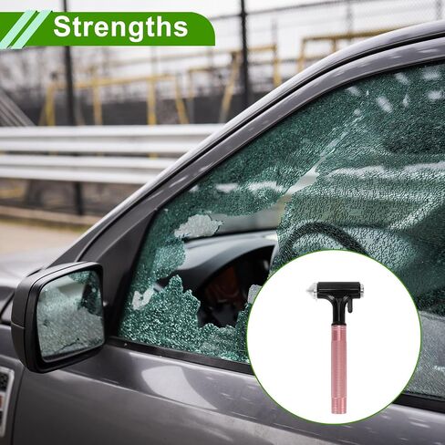 Universal Car Safety Hammer Breaker Urgent Escape Tool Black Pink Aluminy Aluminy Tungsten Steel in Kuwait