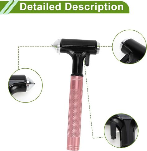 Universal Car Safety Hammer Breaker Urgent Escape Tool Black Pink Aluminy Aluminy Tungsten Steel in Kuwait
