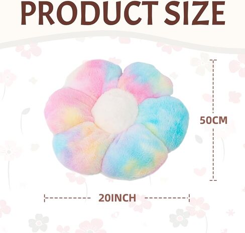Flower Pillow Shaped Throw Pillow Smile Daisy Pillow Plant Blue Smiley Face Pillows Aesthetic Room Floor Cushion Decor for Teen Girls Sofa Bedroom Kids' Throw Pillows 17" in Saudi Arabia