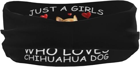 Just A Girls Who Loves Chihuahua Dog Adjustable Sports Headband Moisture Wicking Sweatband for Running Workout in Saudi Arabia
