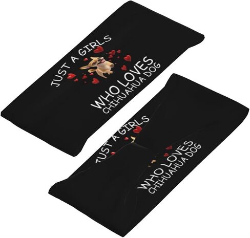 Just A Girls Who Loves Chihuahua Dog Adjustable Sports Headband Moisture Wicking Sweatband for Running Workout in Saudi Arabia