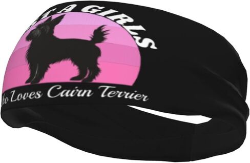 مجرد فتيات يحبون Cairn Terrier Sportsbledger Resisture Wicking Bickband لتشغيل التمرينات in Saudi Arabia
