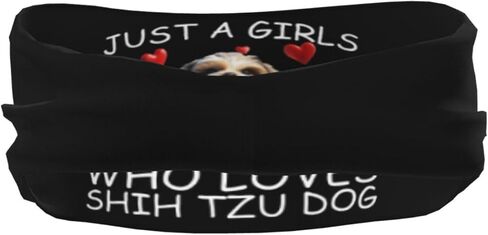 Just A Girls Who Loves Shih Tzu Dog Adjustable Sports Headband Moisture Wicking Sweatband for Running Workout in Saudi Arabia