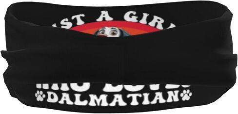 Just A Girls Who Loves Dalmatian Dog Adjustable Sports Headband Moisture Wicking Sweatband for Running Workout in Saudi Arabia