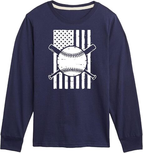 Instant Message - Baseball Flag - Kids Long Sleeve Tee in Saudi Arabia
