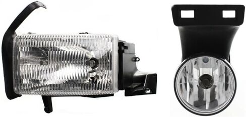 2PCS المصباح الأمامي الجانب الأيسر عدسة واضحة مع المصباح الأمامي لمفكرة لتجميل RAM 1500 LARAMIE/WS 99-01 و 99-02 لـ RAM 2500/3500 قاعدة 99-02 المركب 16556893 55054781AH in Kuwait