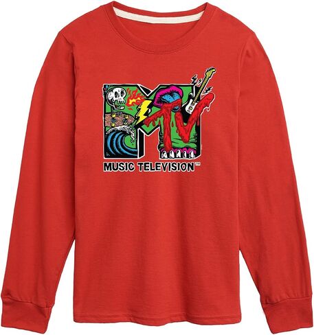 الملابس الهجينة - MTV - Skater - Toddler & Youth Long Sleeve Graphic T -Shirt in Saudi Arabia