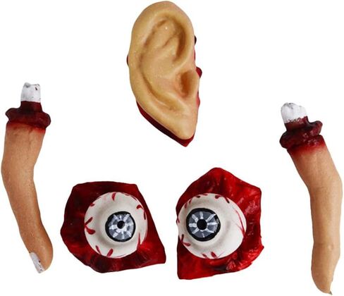20pcs Costume Simulative Severed Ear Color for Body Ears Props Decorative Party Organ Simulation Horrible House Hlloween Skin Creepy Haunted Blood Adornment Human Halloween in Kuwait