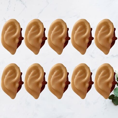 20pcs Costume Simulative Severed Ear Color for Body Ears Props Decorative Party Organ Simulation Horrible House Hlloween Skin Creepy Haunted Blood Adornment Human Halloween in Kuwait