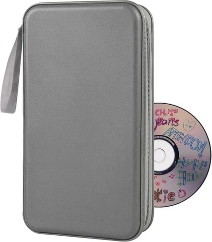 Car CD Case Holder, 80 Capacity CD/DVD Cases Holders Hard Plastic Protective Storage Organizer, DVD Disc Case Storage Portable Wallet Binder for Car Home Office Travel (Black) in Saudi Arabia
