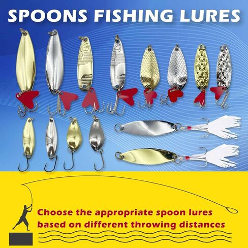 24 Pcs Fishing Bait Lures Kit, Tackle Box with Tackle Included,Minnow, VIB, Spoons, Molds, Hooks,Weights Other Accessories, Freshwater Bass Fishing Lure Set for Beginner and Experienced in Saudi Arabia