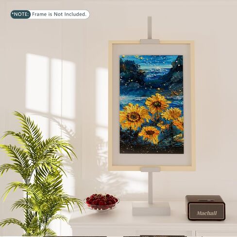 Tabletop Picture Frame Stand, Adjustable for Frames Up to 29" H, Frame Holder Stand Table Easels for Display, Metal Standing Easel Display Stand for Picture Frames, Artwork, Canvas (Gold) in Kuwait