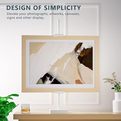 Tabletop Picture Frame Stand, Adjustable for Frames Up to 29" H, Frame Holder Stand Table Easels for Display, Metal Standing Easel Display Stand for Picture Frames, Artwork, Canvas (Gold) in Kuwait