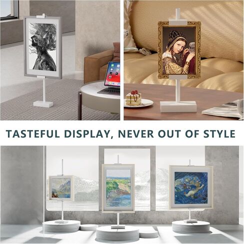 Tabletop Picture Frame Stand, Adjustable for Frames Up to 29" H, Frame Holder Stand Table Easels for Display, Metal Standing Easel Display Stand for Picture Frames, Artwork, Canvas (Gold) in Kuwait