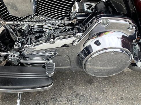 غطاء جانبي أسطوانة متوافق مع Harley Touring Electra Glide Glide Road Road Road Glide Dyna 2007-2017 Chrome in Saudi Arabia