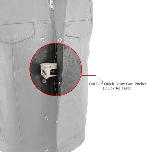 Milwaukee Leather Men's Club Style Motorcycle Biker Rider Premium Leather Vest |LKM|SH - Large in Saudi Arabia