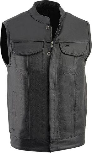Milwaukee Leather Men's Club Style Motorcycle Biker Rider Premium Leather Vest |LKM|SH - Large in Saudi Arabia