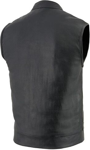 Milwaukee Leather Men's Club Style Motorcycle Biker Rider Premium Leather Vest |LKM|SH - Large in Saudi Arabia