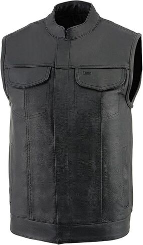 Milwaukee Leather Men's Club Style Motorcycle Biker Rider Premium Leather Vest |LKM|SH - Large in Saudi Arabia