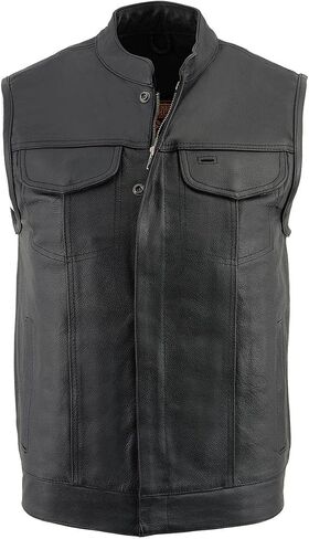 Milwaukee Leather Men's Club Style Motorcycle Biker Rider Premium Leather Vest |LKM|SH - Large in Saudi Arabia