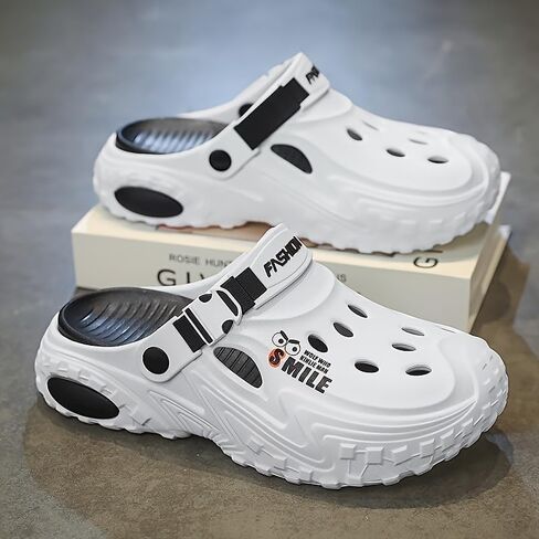 Men's breathable EVA slippers - Comfortable, anti-slip one-foot sandals with adjustable shoulder straps, suitable for outdoor and casual wear in Saudi Arabia