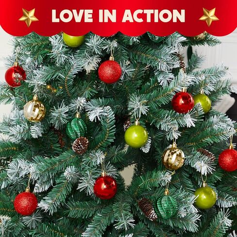 Joiedomi 30 قطعة 2.36 بوصة زينة عيد الميلاد تصميم متنوع (أزرق وذهبي) زينة عيد الميلاد، زينة عيد الميلاد متنوعة مقاومة للكسر للعطلات، زخارف شجرة in Kuwait