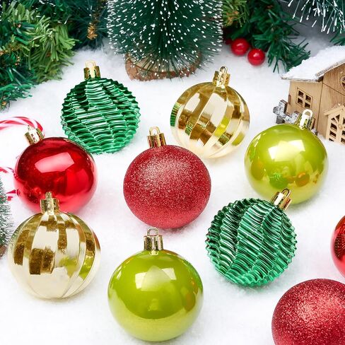 Joiedomi 30 قطعة 2.36 بوصة زينة عيد الميلاد تصميم متنوع (أزرق وذهبي) زينة عيد الميلاد، زينة عيد الميلاد متنوعة مقاومة للكسر للعطلات، زخارف شجرة in Kuwait