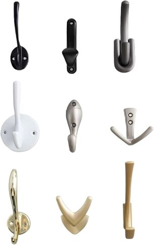 Modern Simple Coat Hook Coat Hook Single Hook Double Hook Entrance Metal Wardrobe Shoe Cabinet Hook Wall Hook(Clothes Hook 03 Brushed Copper) in Saudi Arabia