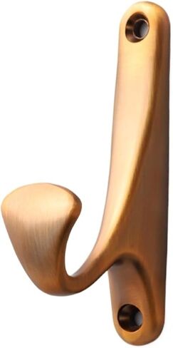 Modern Simple Coat Hook Coat Hook Single Hook Double Hook Entrance Metal Wardrobe Shoe Cabinet Hook Wall Hook(Clothes Hook 03 Brushed Copper) in Saudi Arabia