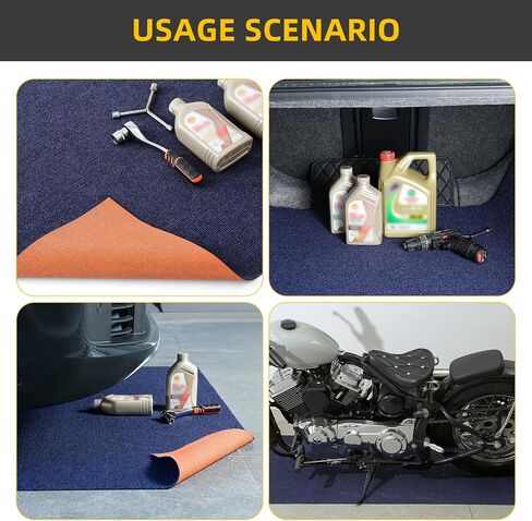 Garage Floor Mat 32"x64" - Absorbent Oil Spill Mat, Non-Slip Washable Rug for Garage, Car, Workbench, Oil Change, Liquid Spills, Heavy Duty Durable Polyester in Saudi Arabia
