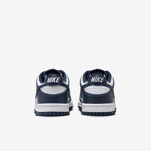 Nike Dunk Low Big Kids' Shoes (FB9109-116, White/White/Midnight Navy) in Kuwait