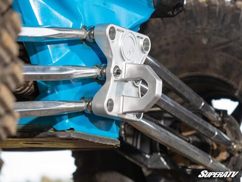 SuperATV Billet Rear Radius Rod Plate for Can-Am Maverick X3 900 / X3 X / X3 Max (See Fitment) | Adds Tow Hook | Strengthens Your Frame | Bolt-On Install in Saudi Arabia
